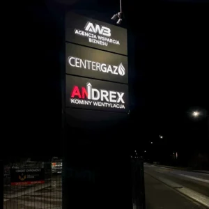 Kasetony świetlne LED – Grafion Reklamy, Nowy Sącz – nowoczesna reklama podświetlana Kaseton świetlny LED z podświetleniem energooszczędnym – realizacja Grafion Reklamy z Nowego Sącza